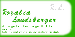 rozalia landsberger business card
